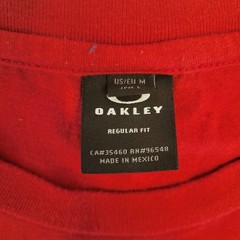 Vintage Oakley Graphic T Shirt Red Medium