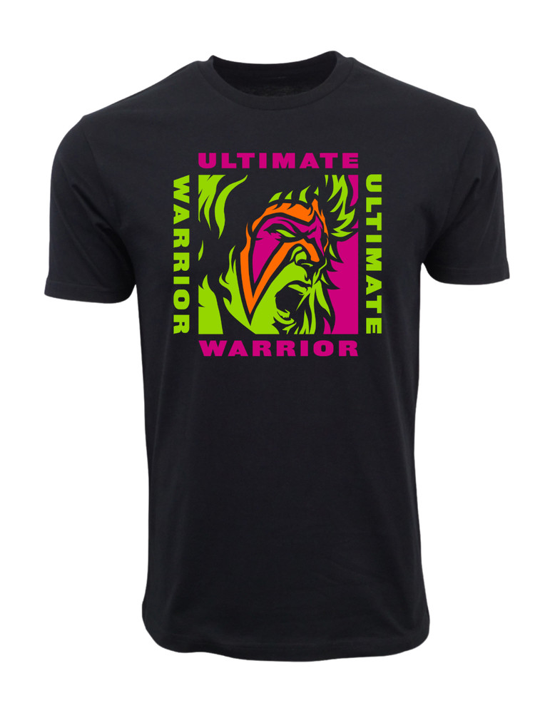 WWE ULTIMATE WARRIOR T SHIRT OFFICIAL ITEM BLACK