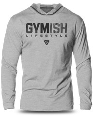 047- Gymish Lifestyle v2 New Large Lightweight Long Sleeve Hooded T-shirt for Me