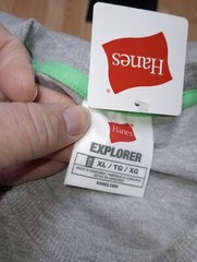 Hanes Explore Light Steel T-Shirt Short Sleeve Mens Crewneck XLarge