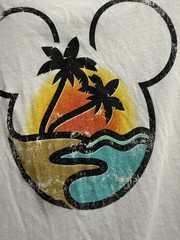 Neff x Disney Mickey Mouse Floral Men’s White T-Shirt Large Short Sleeve Graphic