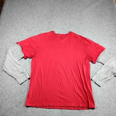 Lucky Brand Mens Red Double Layer Thermal Shirt Live to Ride Iron Cross L