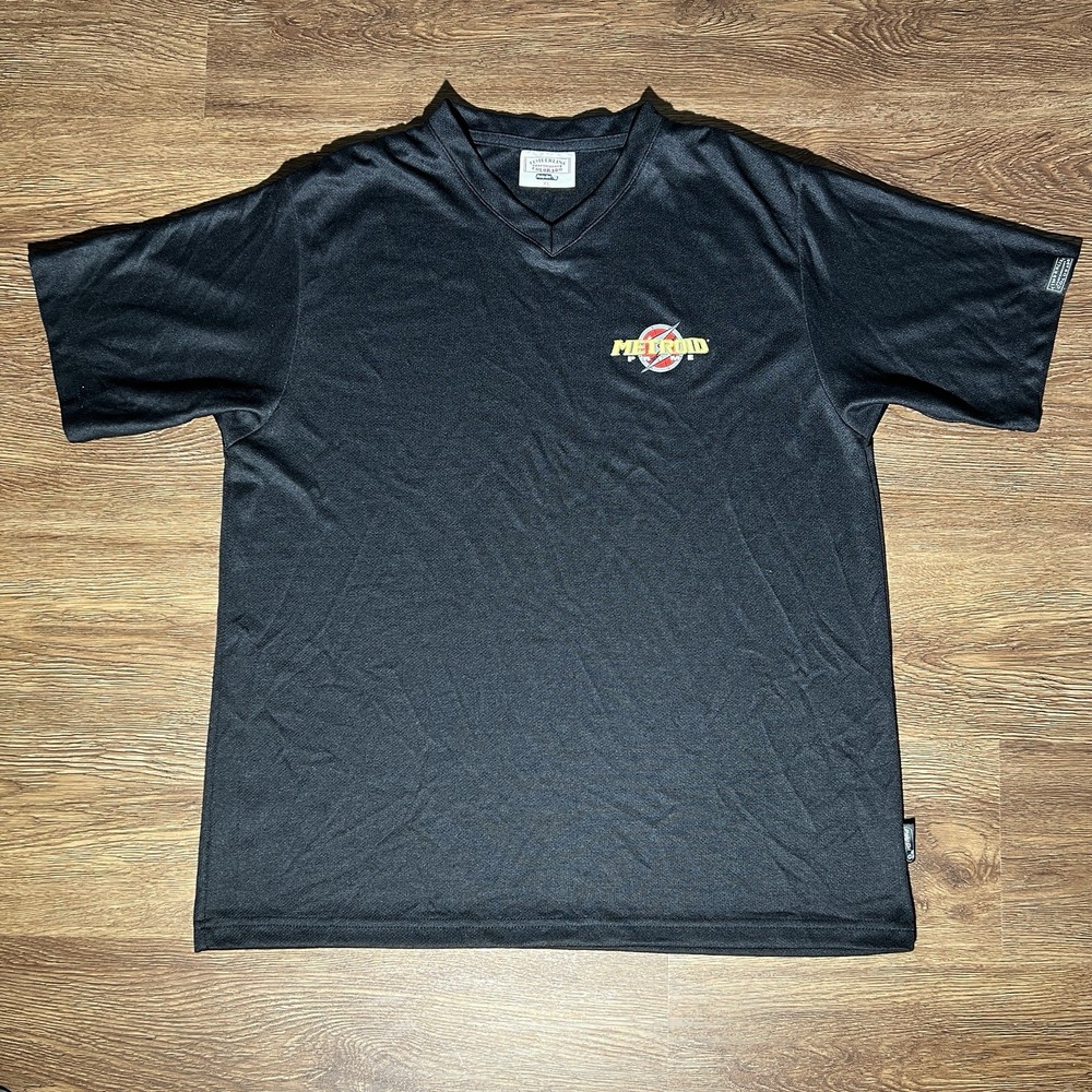 Vintage Y2K Metroid Prime Logo Nintendo GameCube Promo T-Shirt Size XL