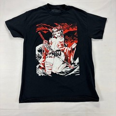 Bad Habits Anime Oni Samurai Graphic T Shirt Black Red Streetwear Size M