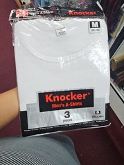3 knocker Athletic Men’s A-Shirt Tank Tops 100% Cotton White, Bk Undershirt M-3x