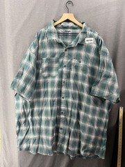 726 Wrangler Western Men’s Green White Flannel Button Shirt Big&Tall Sz 5XLT