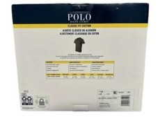 3 POLO RALPH LAUREN BLACK 100% COTTON V NECK T SHIRTS UNDERSHIRTS S M L XL XXL