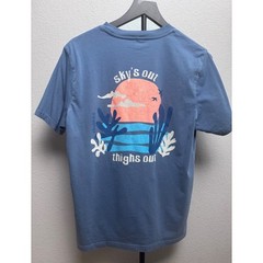 Chubbies Mens Sky’s Out Thighs Out Graphic T-Shirt Blue Medium Cotton Blend