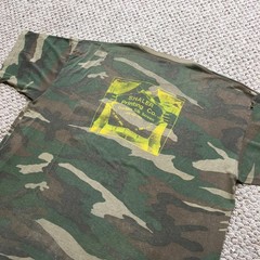 VIntage 80s Camo T-Shirt Mens XL Green Pocket Screen Printing Design Logo Cool