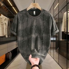 Men Luxury Fashion Trendy Star Ripped Hole Casual Summer Streetwear T-Shirt