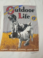 Vintage 90s Outdoor Life Hunting Dogs T-Shirt Small Bird Dogs Single Stitch