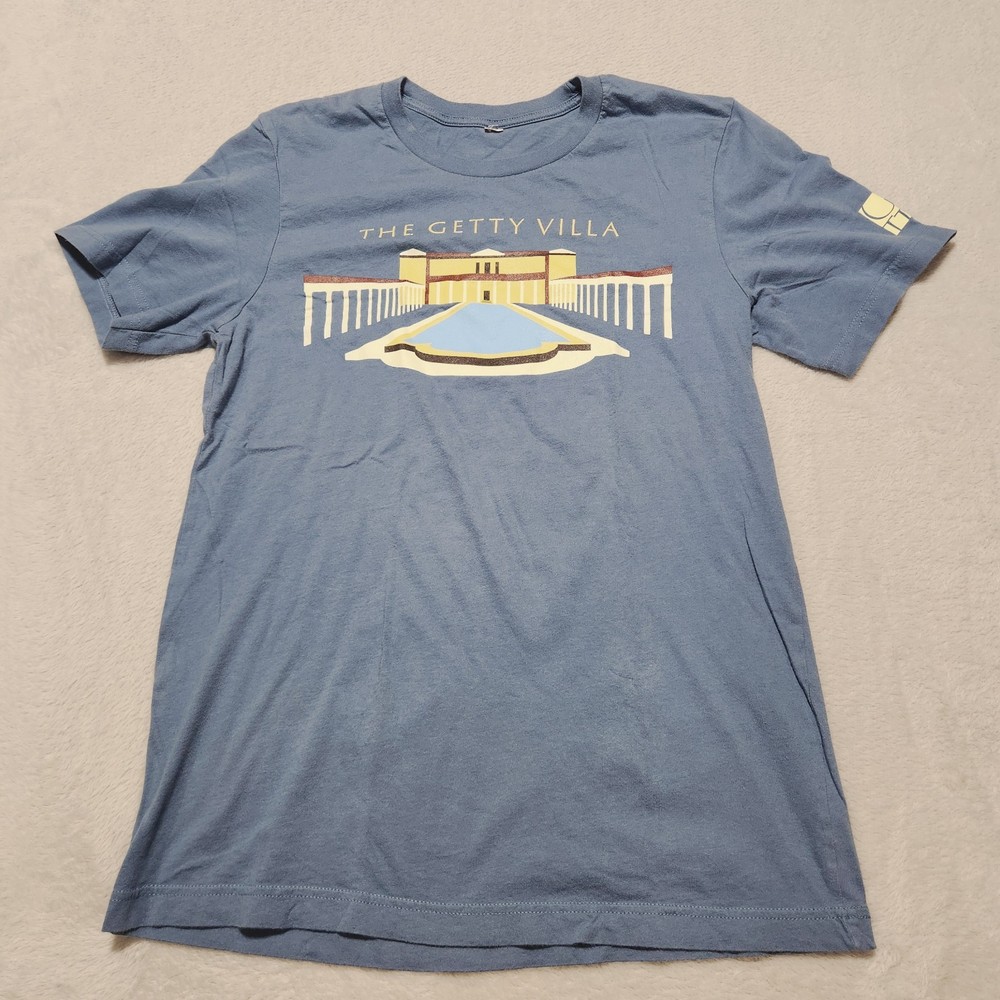 The Getty Villa Museum T-Shirt Size M Malibu, CA Blue Art Graphics