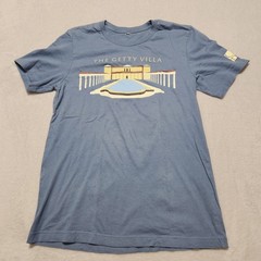 The Getty Villa Museum T-Shirt Size M Malibu, CA Blue Art Graphics