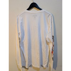 Russ Rap Artist DIEMON White Stay Winning Pull the Trigger Long Sleeve Shirt LG