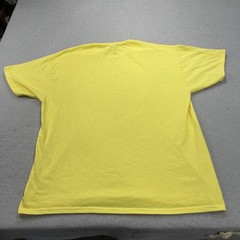 VINTAGE Hanes Shirt Mens XL Yellow 50/50 Single Stitch Blank Heavyweight 90s