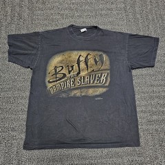 Vintage Buffy the Vampire Slayer T-shirt Blue Grape Size XLargeBlack