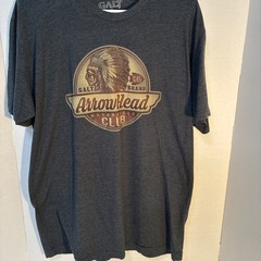 Mens Arrowhead Motorcycle Club Tshirt , Sz XL, Grey, Crew Neck Short Sleeves