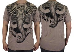 SURE Elephant Men T-Shirt Ganesha Ganesh Hindu Yoga Bohemian Vintage Casual SU07