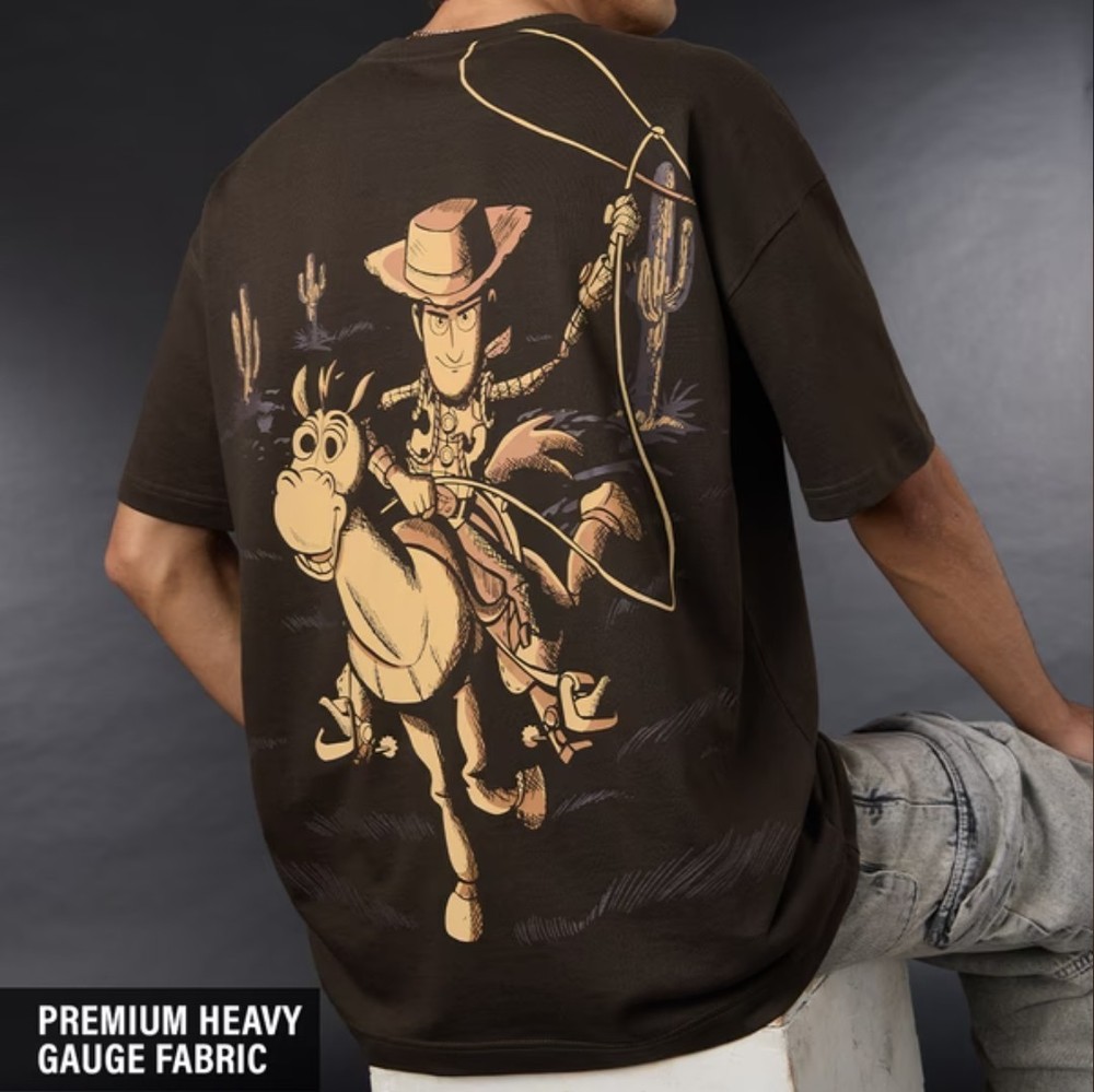 Toy Story Woody Oversized T-shirt For Men Premium Gauge Fabric Cotton Size L