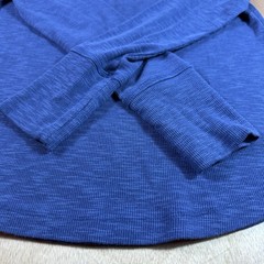 Gap Rib Henley Long SleeveMen Medium Tall Size Blue Color Quarter Button Down