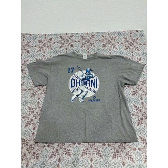 Shohei Ohtani MLB Players 17 Gray Graphic T-Shirt Delta Pro Weight 2XL