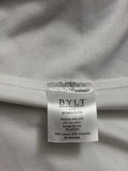 Bylt Shirt Mens Size Medium White Drop Cut Short Sleeve Crew Neck Tee Midweight