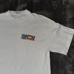 VTG 1994 California Four Seasons White Shirt Size L Single Stitch Floods Riots