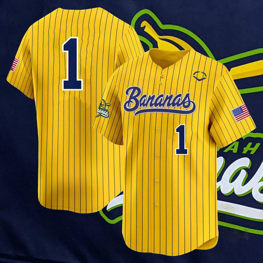 NEW Savannah Bananas #1 Baseball Jersey All Size QT1743