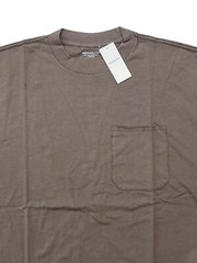 Abercrombie Fitch Mens M Brown Long Length Pocket Relaxed Essential T-Shirt