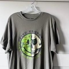 5.11 Tactical Mens Gray Graphic T-Shirt Skull Smiley Face Don’t Worry Be Ready L