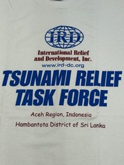Vintage 2005 IRD Tsunami Relief Task Force Tee Aceh Sri Lanka Fruit Loom L