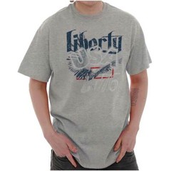 Vintage Distressed Liberty USA Bald Eagle Womens or Mens Crewneck T Shirt Tee