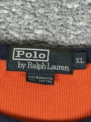 Vintage Polo Ralph Lauren Orange T Shirt Ringer Tee Ribbed Mens XL Y2K 90s