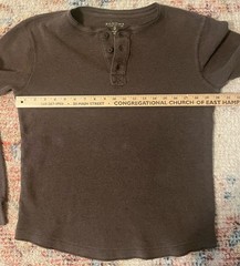 Sonoma Men’s Small Brown Long Sleeve Henley Shirt Waffle Knit Thermal Casual