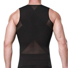 Men Compression Vest Post-Surgical Gynecomastia Shirt Body Shaper Tummy Control