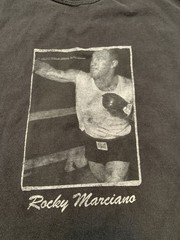 Everlast Rocky Marciano T Shirt Boxing Boxer Italian Photo Tee XL Made In USA