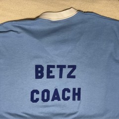 Vintage Angels Coach Shirt Mens XL Blue V Neck Baseball Jersey Gulf Coast 80s