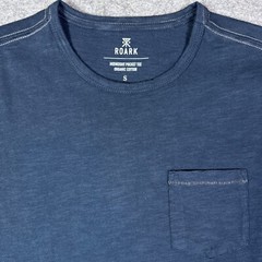 Roark Shirt Mens Small Blue Midweight Organic Cotton Sustainable Pocket Surf T