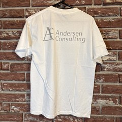Arthur Andersen T-Shirt Consulting Enron Large Vintage L Y2K Wall Street Vtg 90s