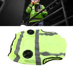 Cool Vest Summer Cooling Fan Waistcoat Air Conditioned Reflective Stripe