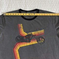Demented Cycles Chopper T-Shirt Gray District Threads Size Large