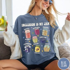 Inclusion is My Jam Comfort Colors Shirt, Autism Awareness Tee