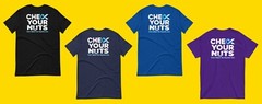 Prostate Cancer T-Shirt Check Your Nuts Blue Ribbon Dad Grandpa Father Day Gift