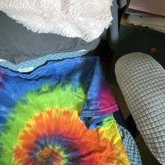 Gildan Tie-Dye Rainbow Spiral Crew Neck Short Sleeve Cotton Jersey Tee S