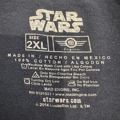 Star Wars Men Shirt Large Blue Episode 4 IV Graphic Short Sleeve Crew Neck Tee