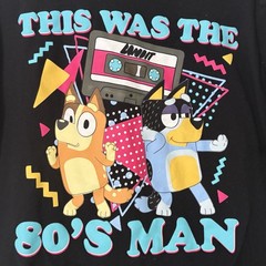 Bluey T Shirt Black men’s XL It Was The 80’s Man Dancing Tape Cassette Bandit