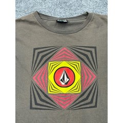 Volcom Mens Graphic T-Shirt Large Geometric Stone Logo Skate Surf Tee
