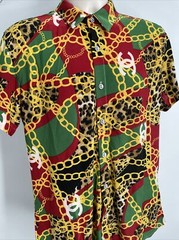 INC INTERNATIONAL CONCEPTS Men’s Graffiti Collared Neck Slim Fit T-Shirt Size L
