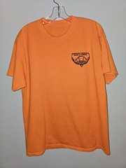 Gregs Cabana 2015 Bike Week South Carolina Large Mens Orange Graphic Logo Tshirt