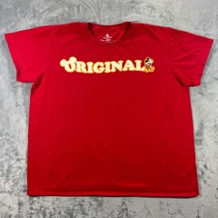 DISNEY T-Shirt Mens XXL Red Mickey Mouse Original Graphic Tee Retro Casual